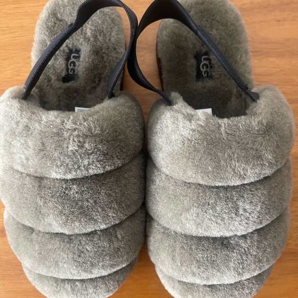 NIB Ugg Super Fluff Slingback Slippers SOLD OUT Size 8 - Picture 12 of 14
